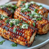 **Juicy Grilled Corn Ribs with zesty lime butter, perfect summer side dish.**