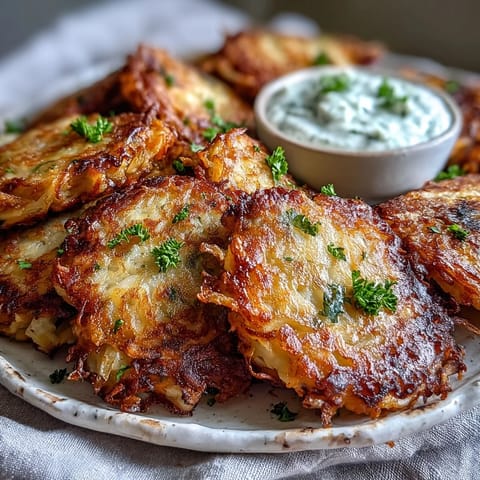 Golden-brown Cabbage Fritters with Dipping Sauce are stacked high on a plate, offering a crispy exterior and tender, steamed vegetable center.