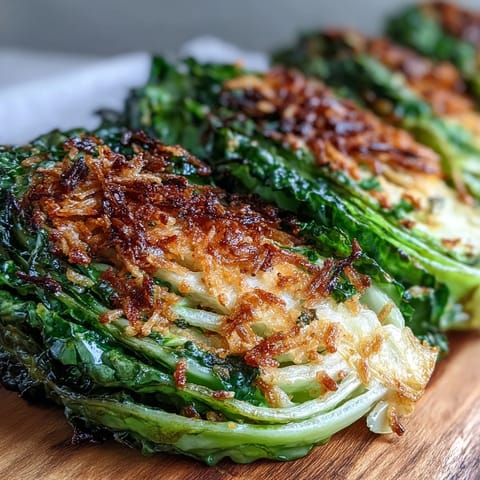Roasted Garlic Parmesan Cabbage Wedges