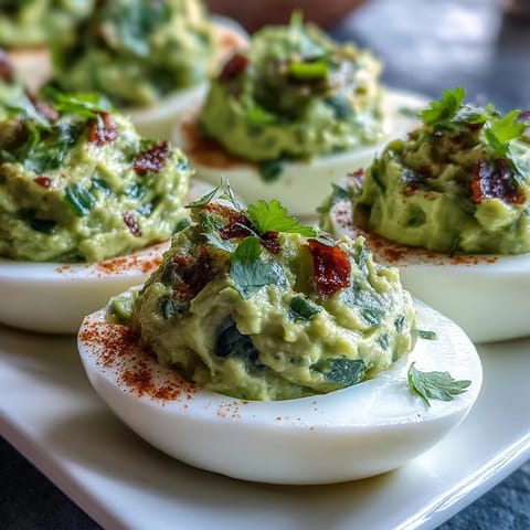 Guacamole Stuffed Deviled Eggs