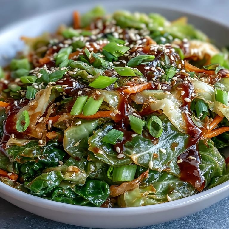 Fork-tender Hot and Sour Cabbage tossed with julienned carrots, aromatic garlic and ginger, delivering a bold tangy aroma and crisp texture.