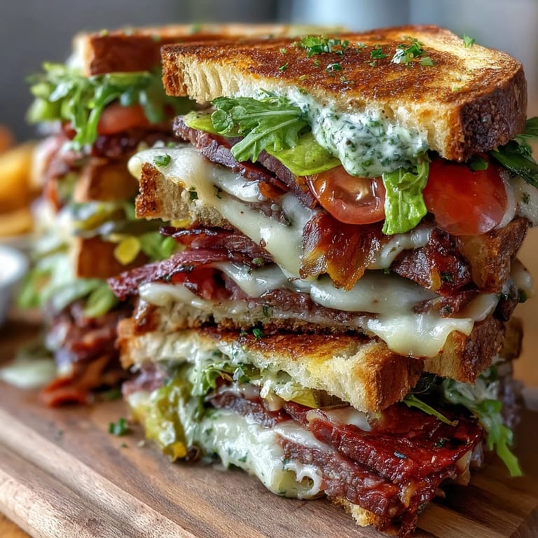 An impressive sandwich platter featuring smoked turkey, roast beef, salami, cheeses, and colorful veggies for easy self-assembly.  
