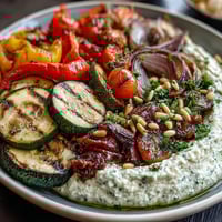 Grilled Veggie Hummus Platter