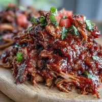Tender Juneteenth BBQ Pulled Pork piled high with vibrant watermelon slaw.